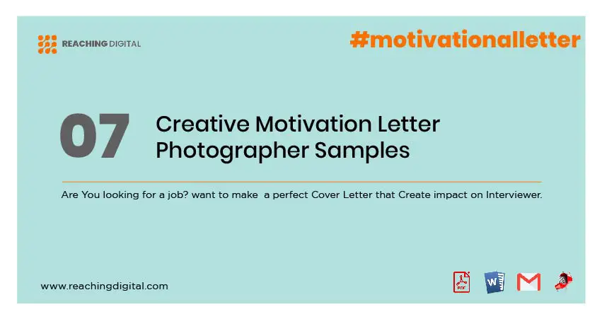 Motivation Letter for Photography job