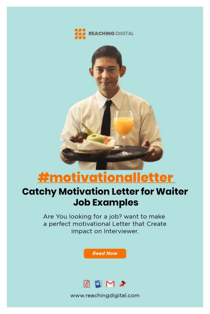 Sample Motivation Letter for Waiter Job