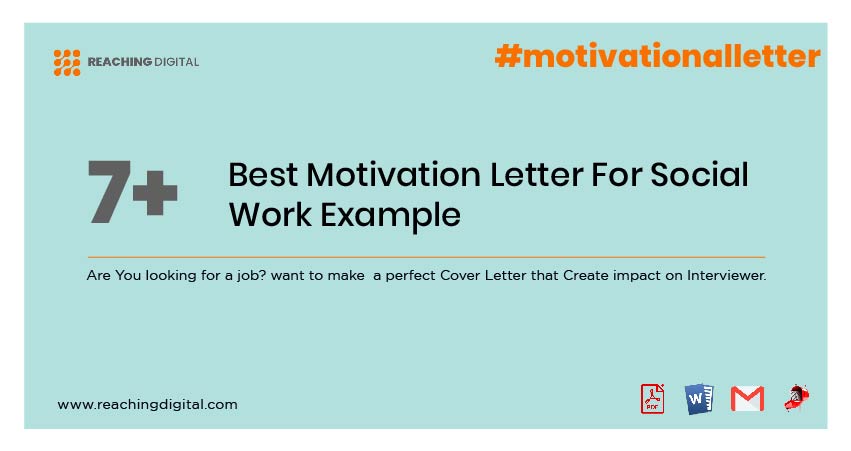 Best Motivation Letter For Social Work Example