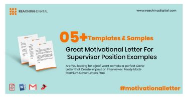 Motivational Letter For Supervisor Position