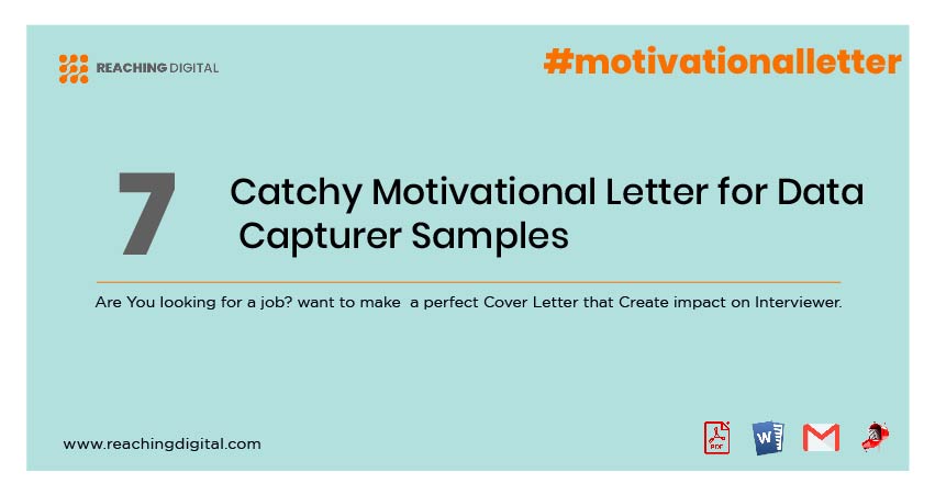 Motivational Letter for Data Capturer Examples