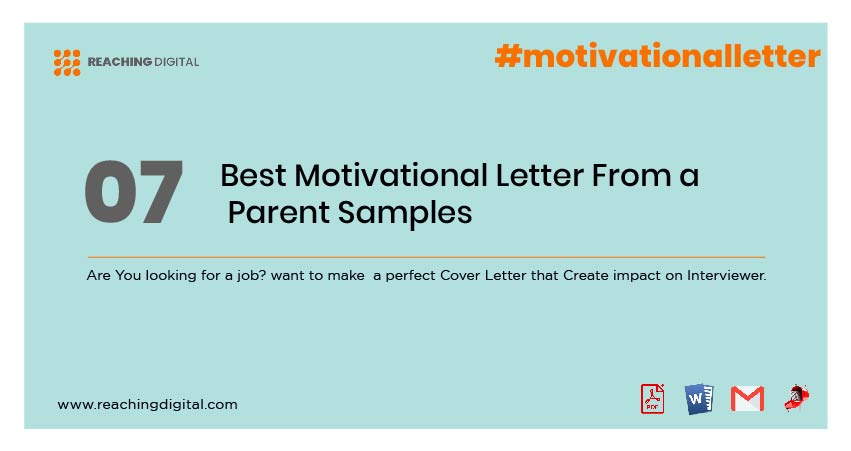 Parent Motivational Letter for Scholarship