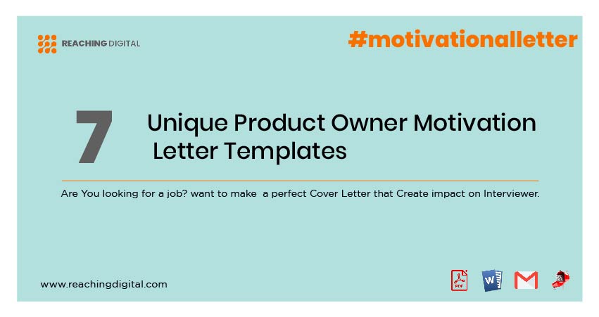 Product Owner Motivation Letter Example