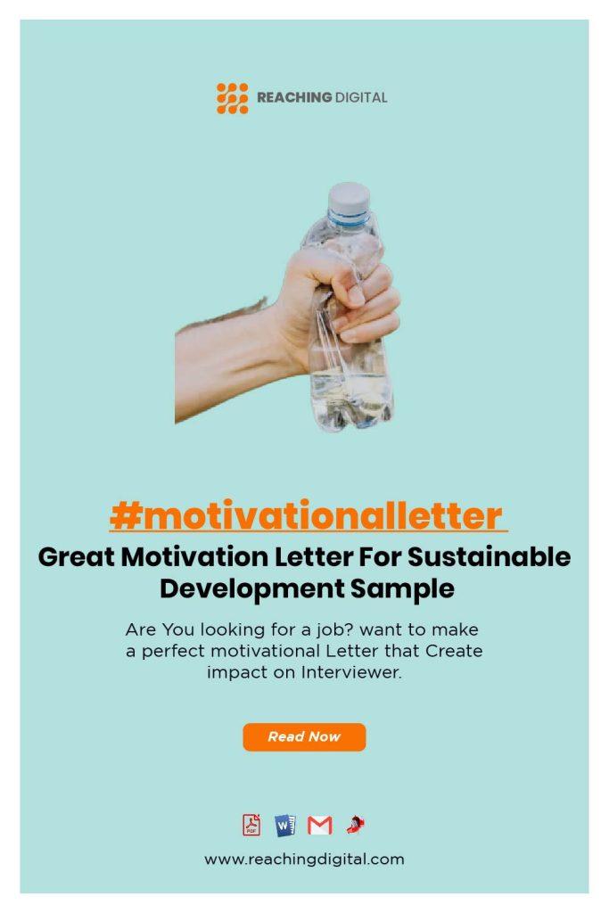 Sample Motivation Letter For Sustainable Development