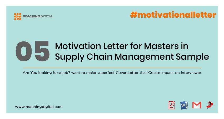 Motivation Letter for Masters in Supply Chain Management Template