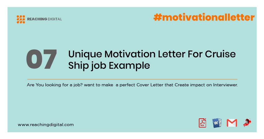 Short Motivation Letter For Cruise Ship job