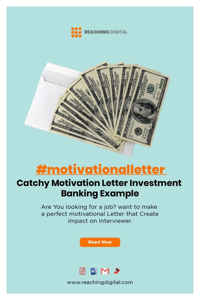Motivation Letter for Investment Banking Internship