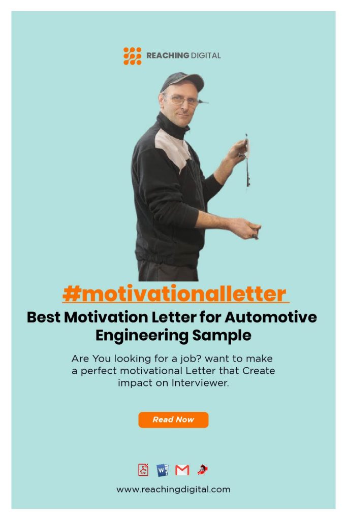 Motivation Letter for Automotive Engineering Job