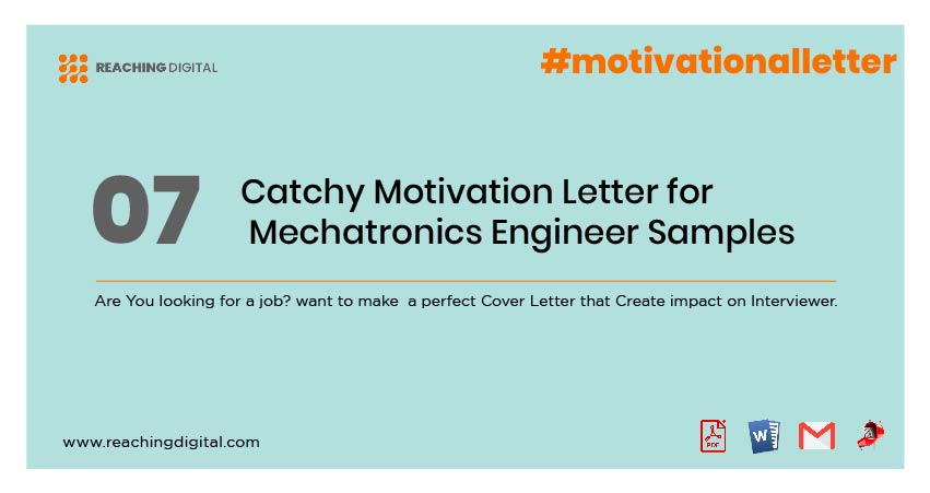 Short Motivation Letter for Mechatronics Engineer