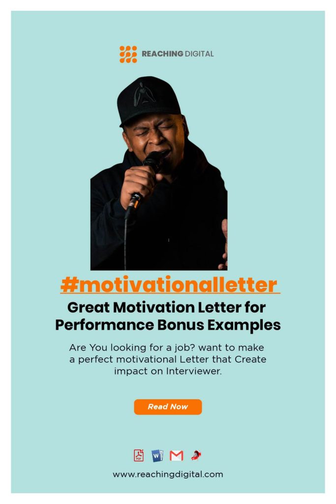 Short Motivation Letter for Performance Bonus
