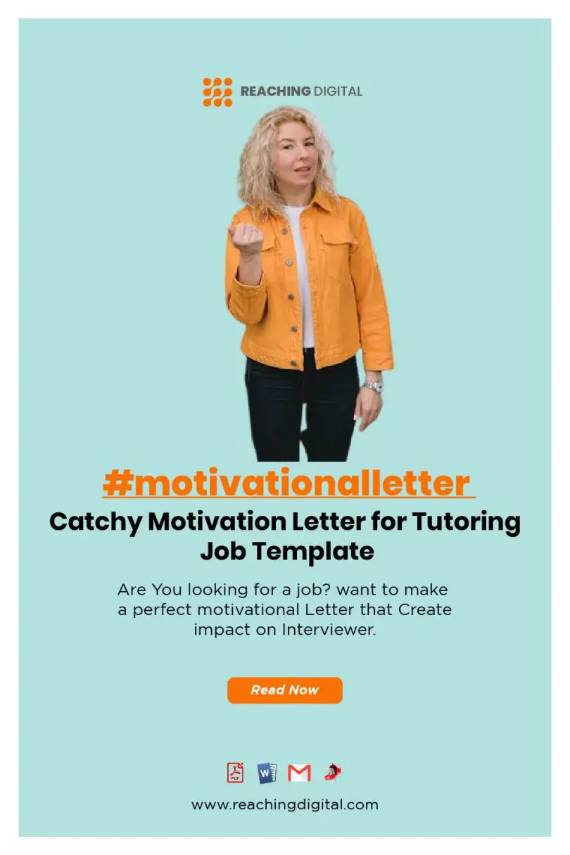 Catchy Motivation Letter for Tutoring Job: 07+ Template – Reaching Digital