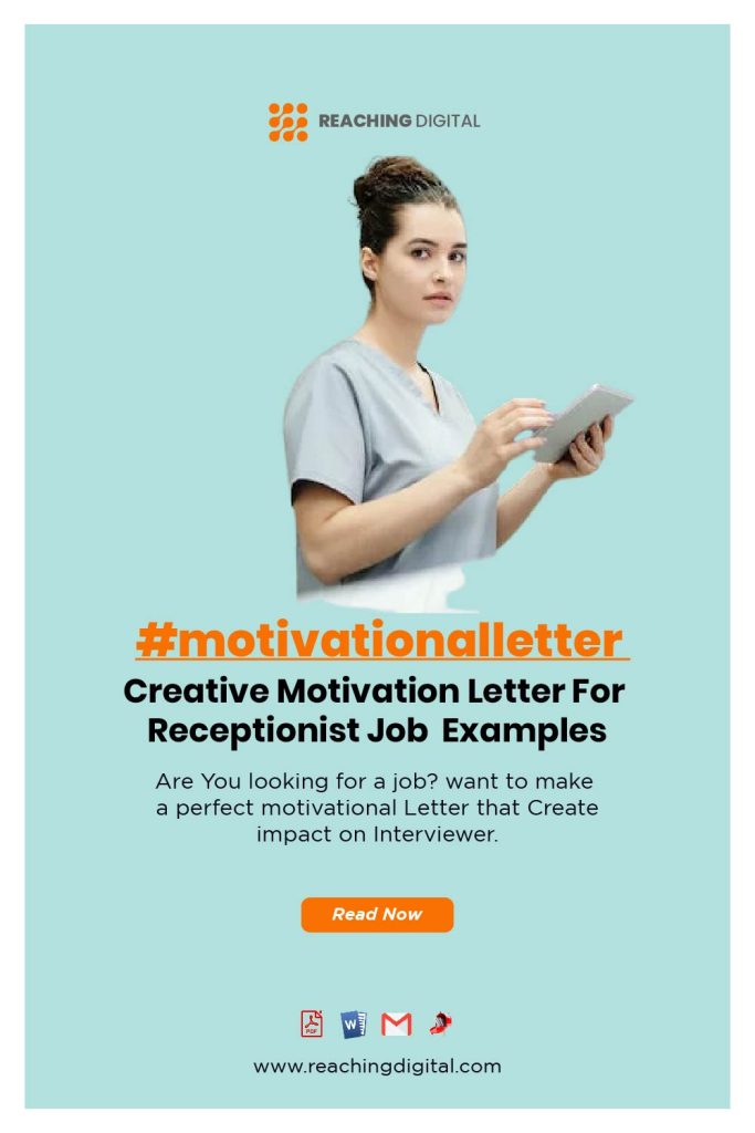 Motivation Letter for Job Application Receptionist