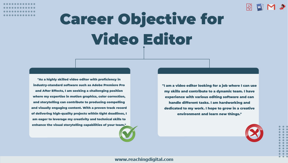 Resume Objective for Video Editor