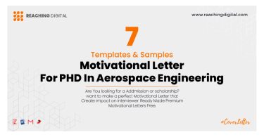 Motivation Letter For PHD In Aerospace Engineering