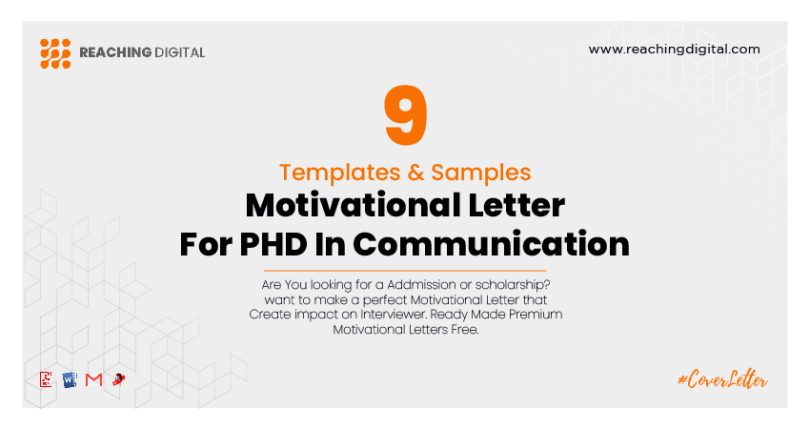 Motivation Letter For PHD In Communication