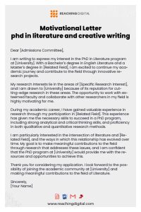 motivation letter for phd student