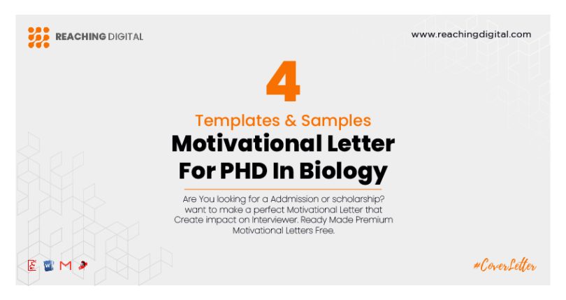 Motivational Letter For PHD In Biology