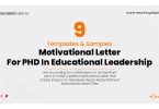 Motivation Letter For PHD In Educational Leadership