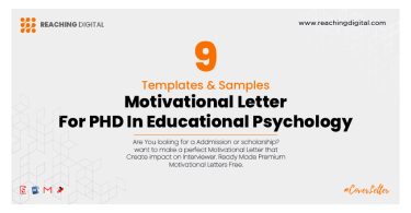Motivation Letter For PHD In Educational Psychology