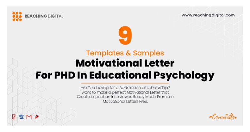 Motivation Letter For PHD In Educational Psychology