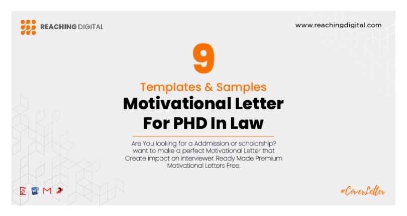 Motivation Letter For PHD In Law
