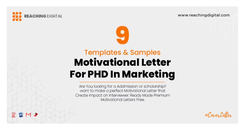 Motivation Letter For PHD In Marketing
