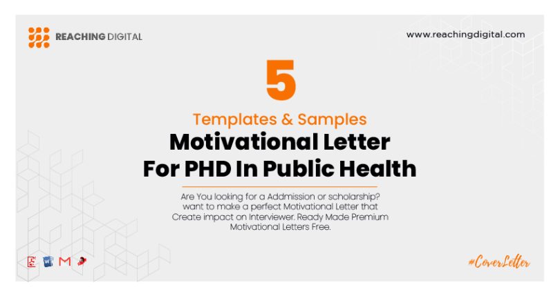 Motivation Letter For PHD In Public Health